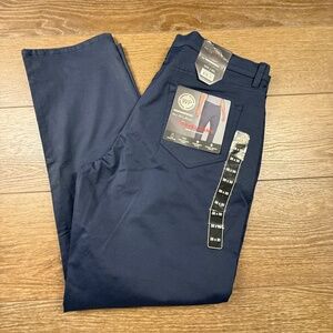 Weatherproof Men's Flat Front Travel Chino Pants 36x30, Navy, New with tags